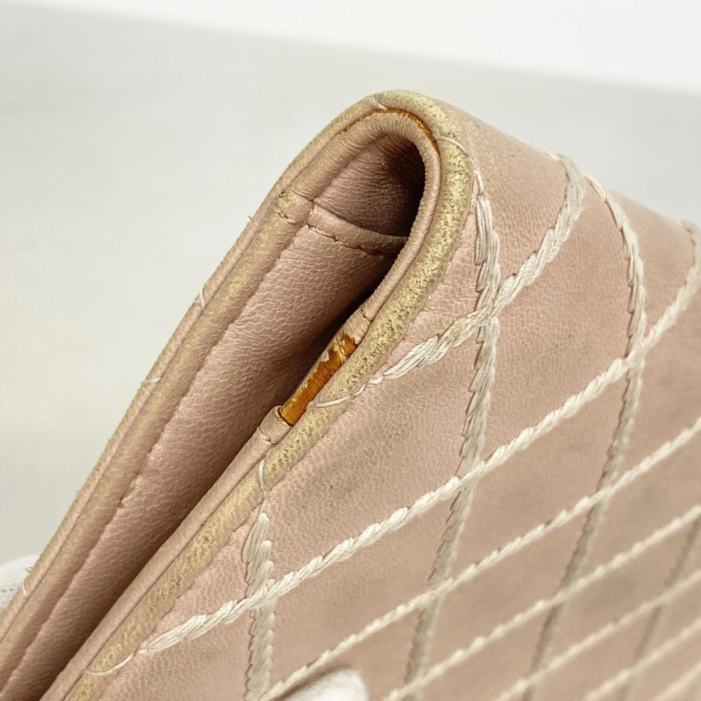 CHANEL Pink Lambskin Leather Wallet - Picture 5 of 9